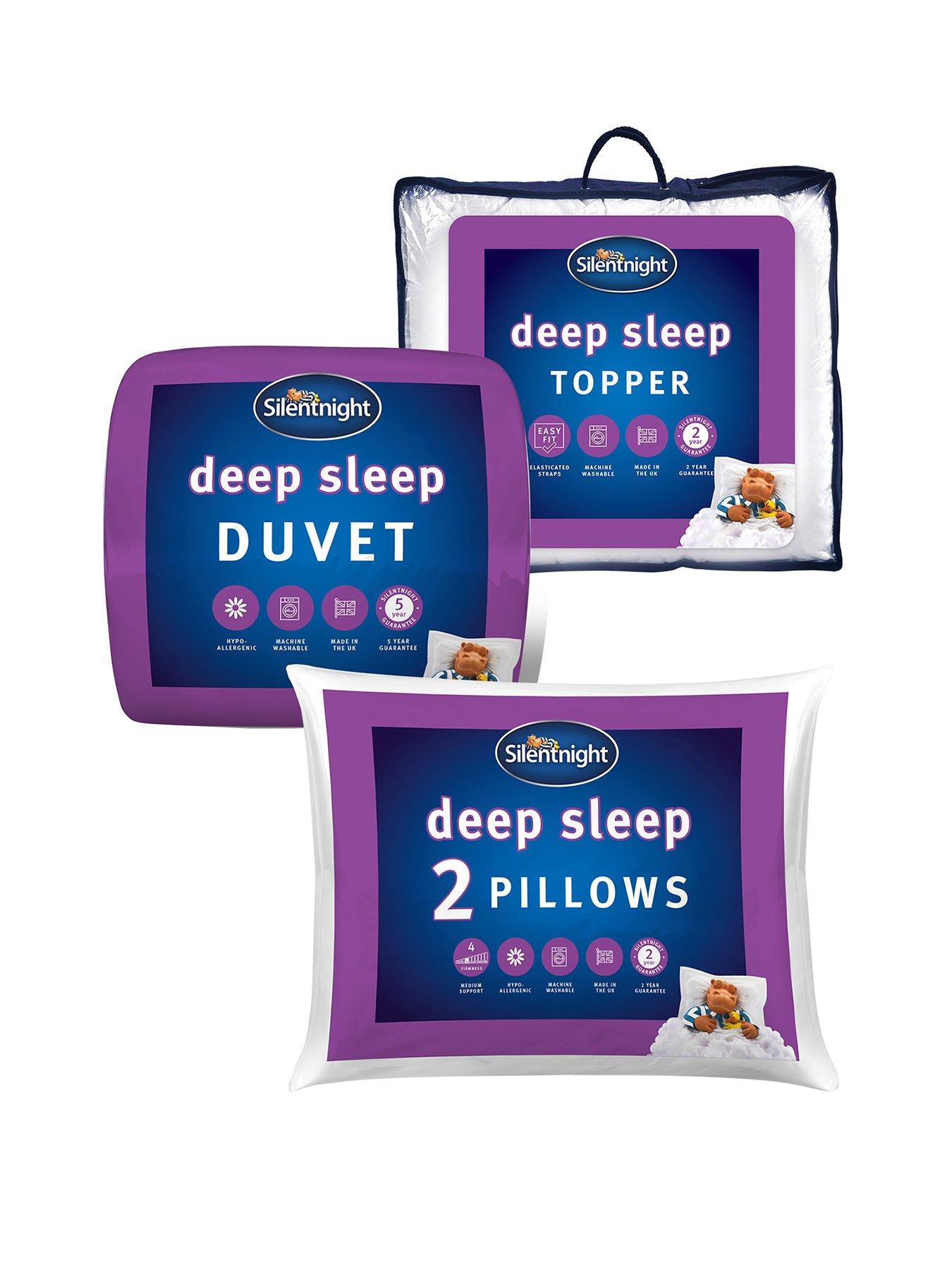 Image 1 of 3 of Silentnight Deep Sleep 13.5 Tog Duvet, Pillow Pair and Mattress Topper Bundle