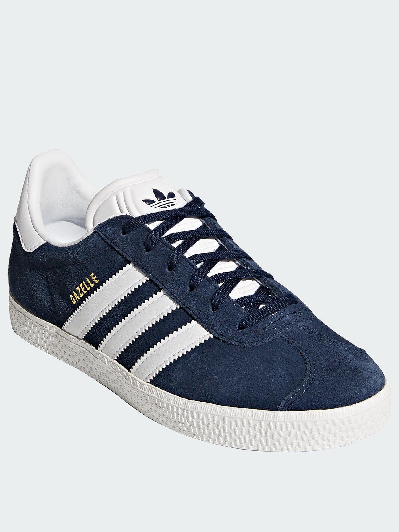 Unisex Junior Gazelle Trainers Navy White