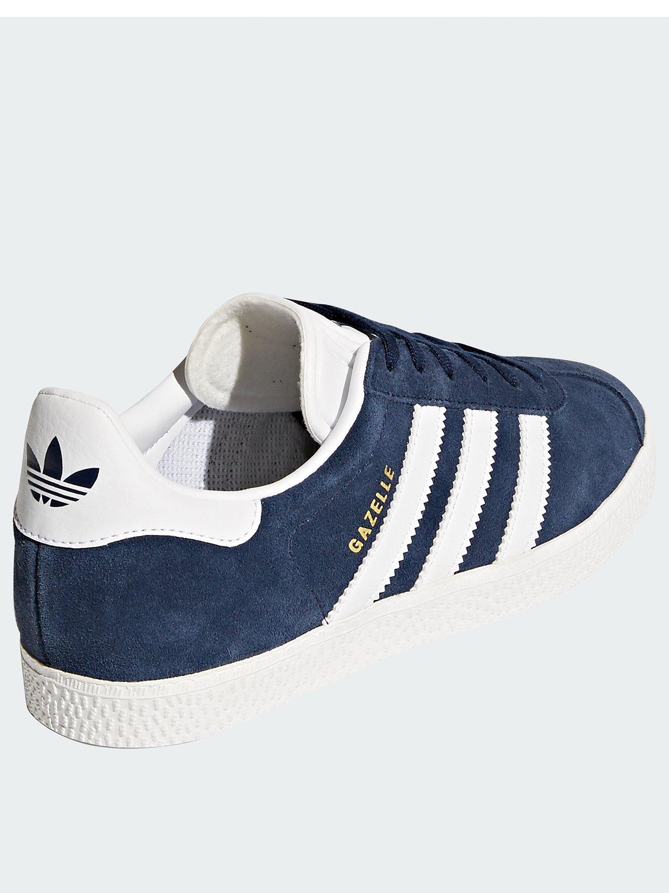 adidas Originals Unisex Junior Gazelle Trainers Navy White