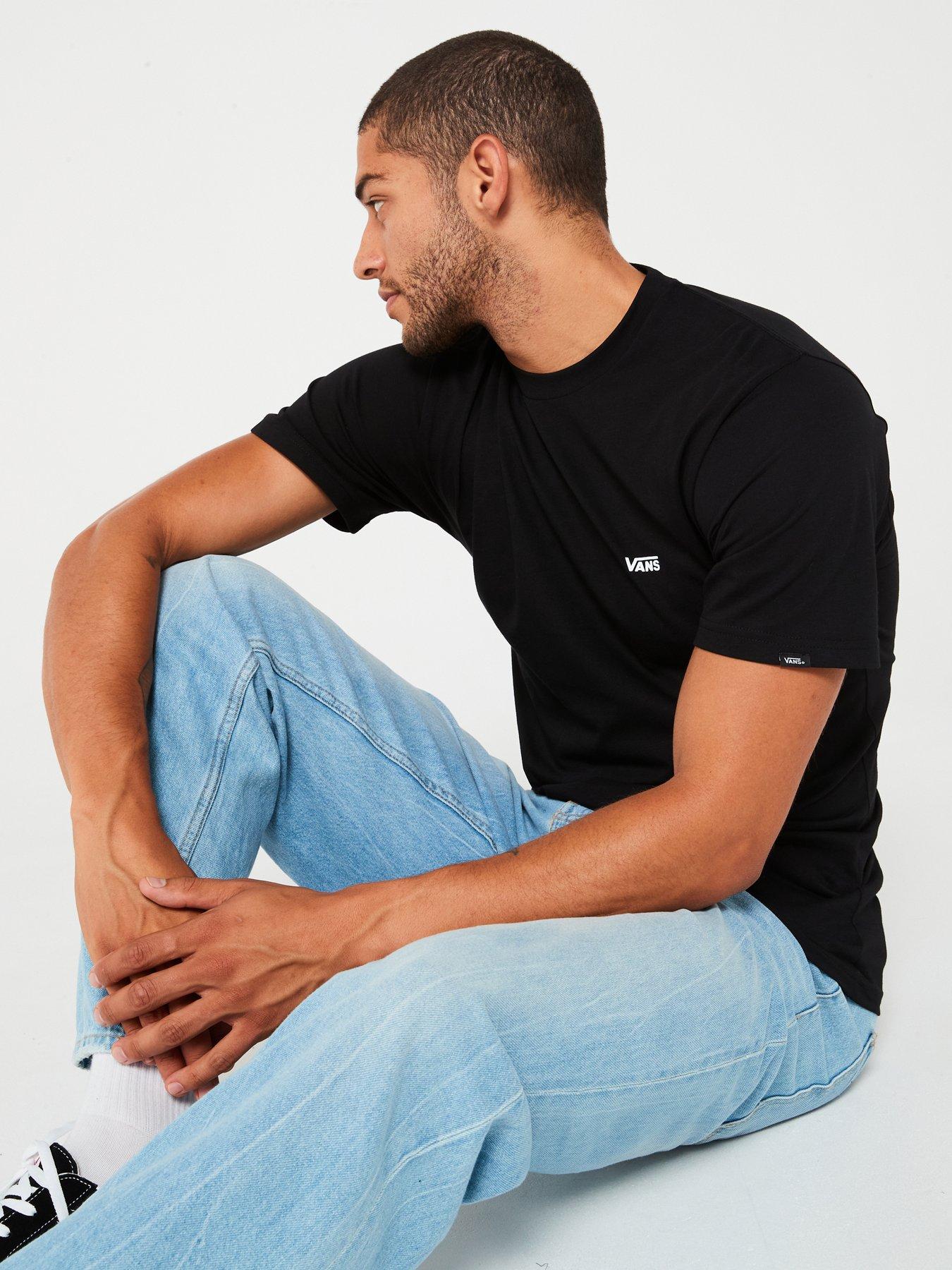 Image 1 of 5 of Vans Men's Left Chest Logo T-Shirt - Black