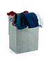 minky-laundry-hamperbasket-grey-check-in-canvasstillFront