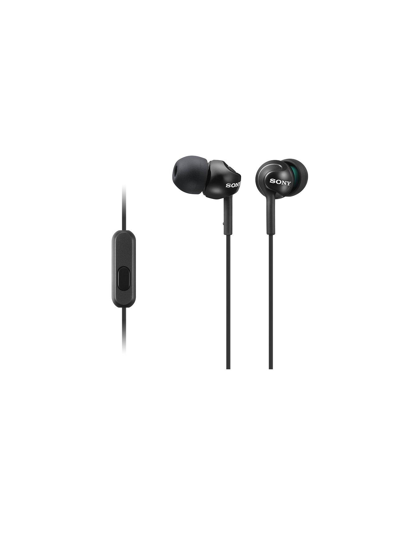 MDR EX110AP Deep Bass Earphones with Smartphone Control and Mic Metallic Black