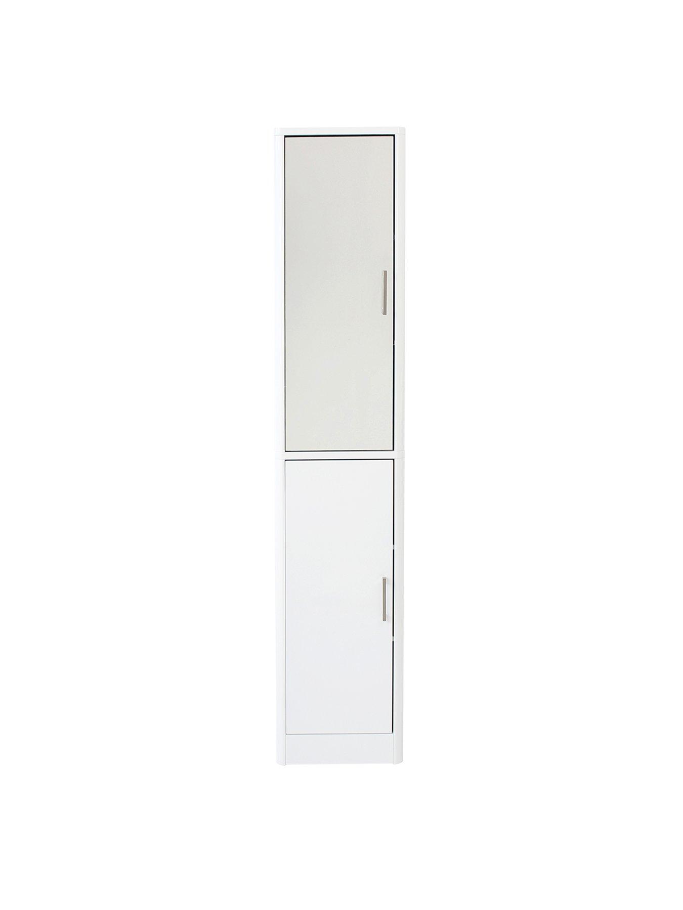 White deals mirrored tallboy