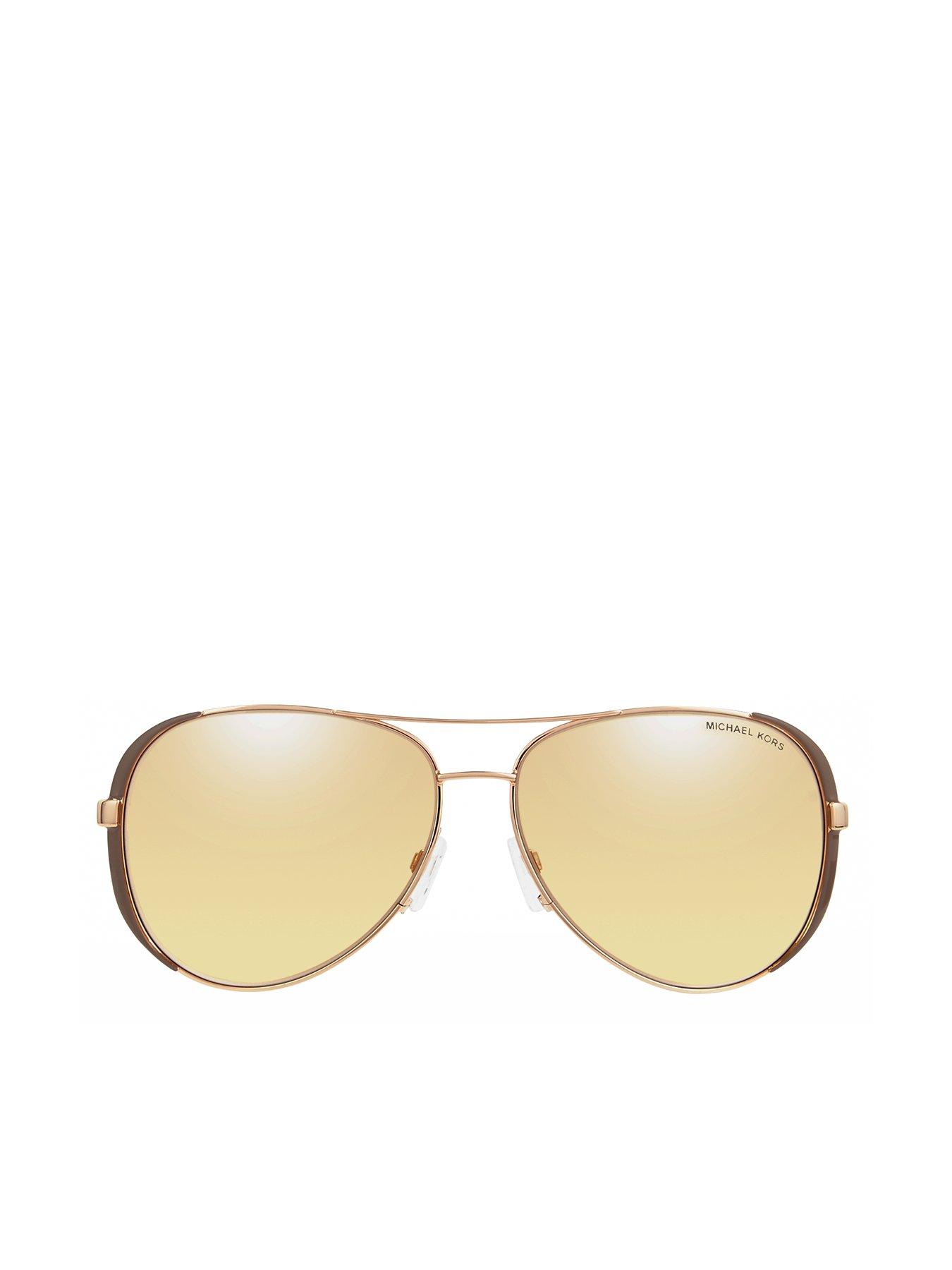 Michael kors chelsea outlet aviator sunglasses rose gold