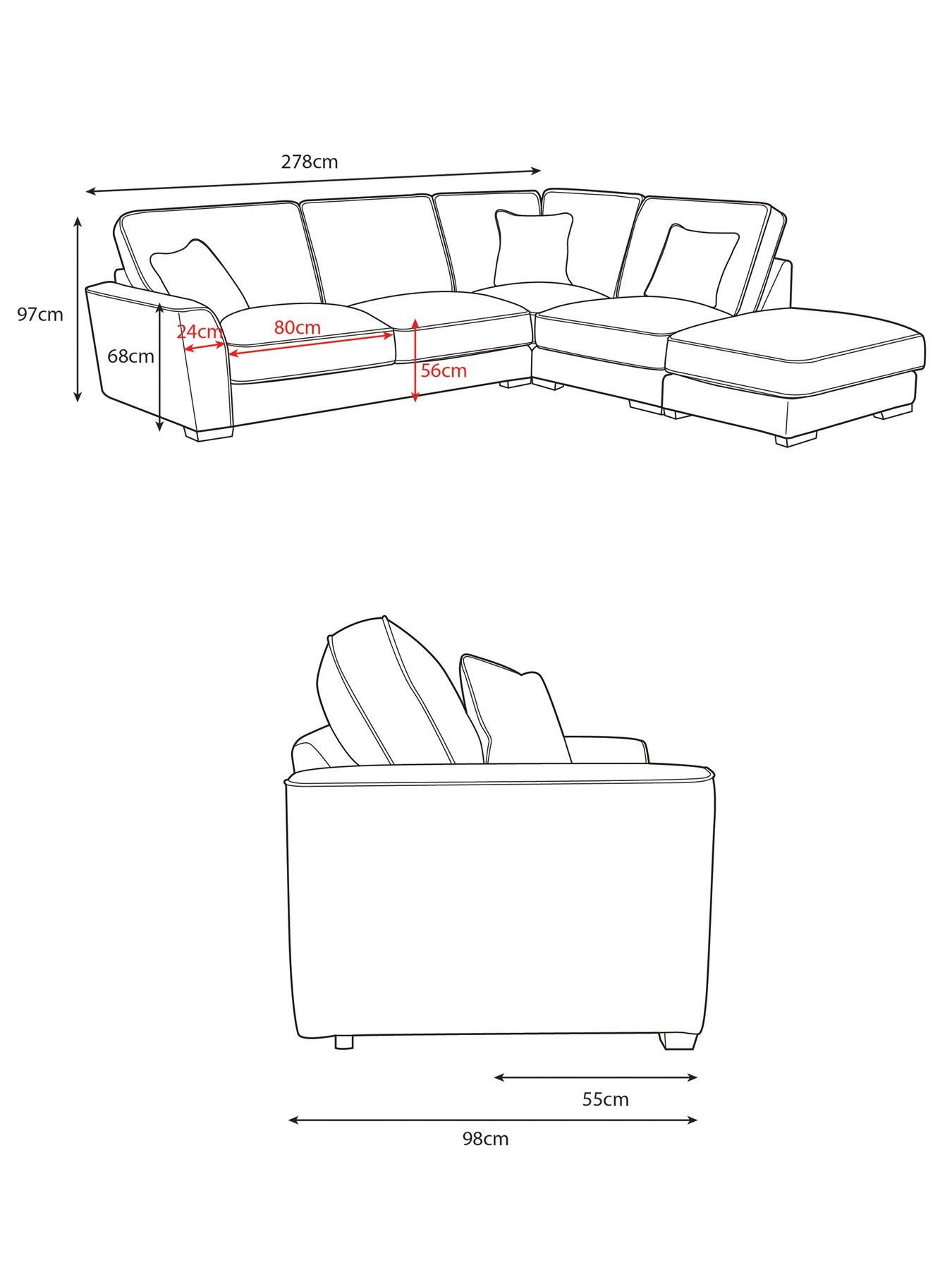 Image 6 of 6 of Very Home Bloom Fabric Right-Hand Corner Group Sofa&nbsp;- Made to Order in the UK