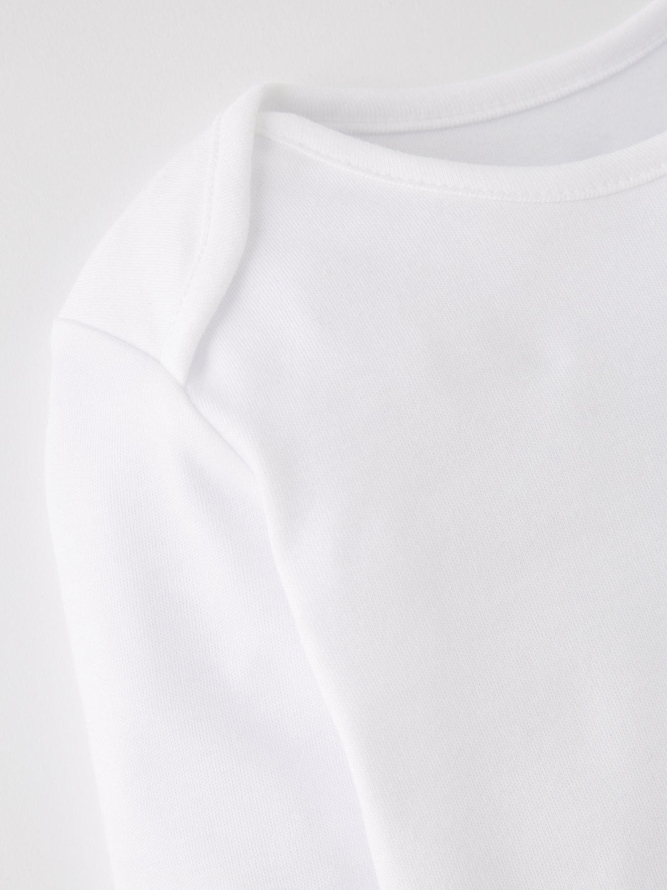Image 4 of 4 of The Very Collection Baby Unisex 5 Pack Long Sleeve Bodysuits - White