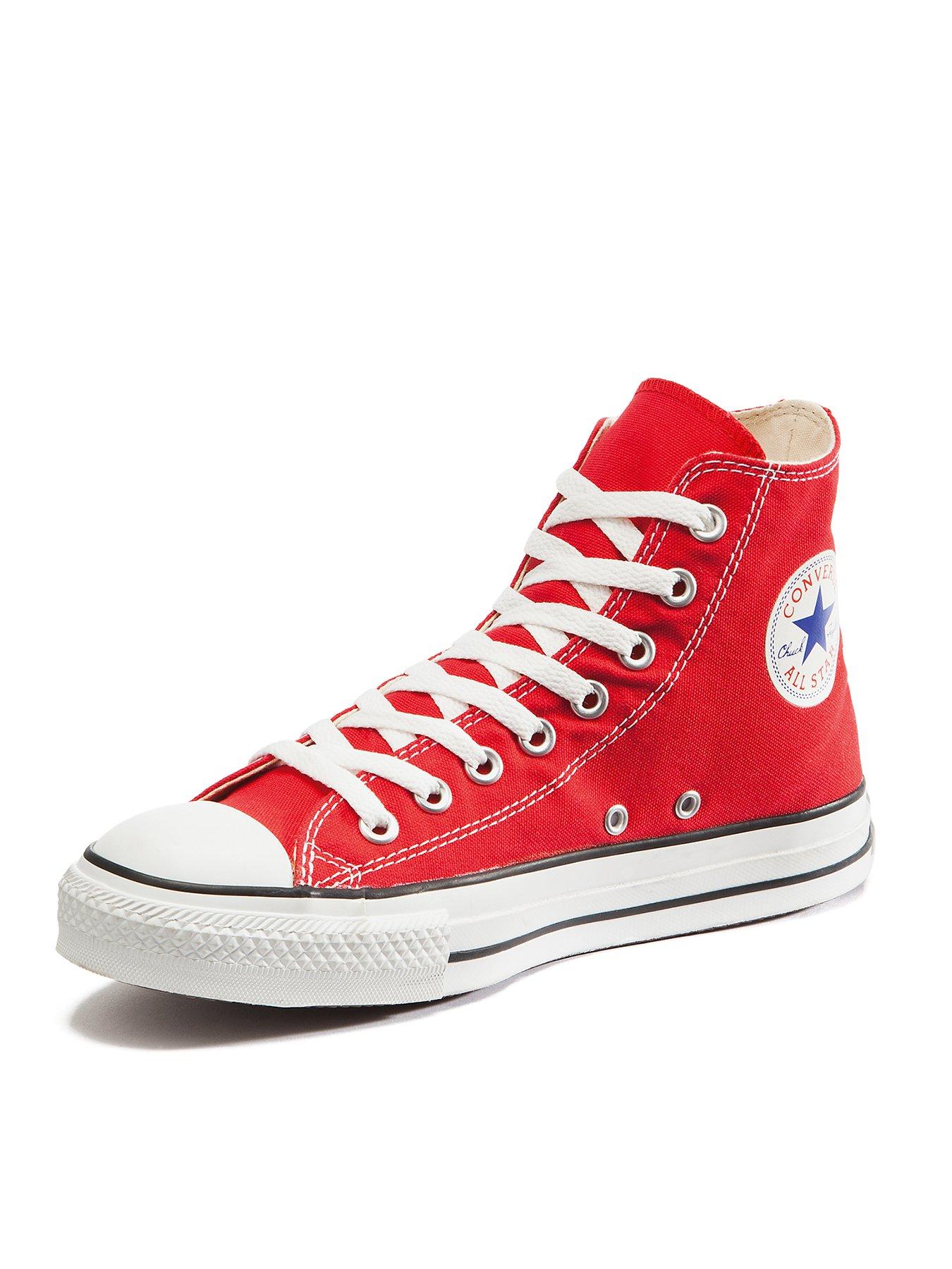 Mens red converse on sale shoes