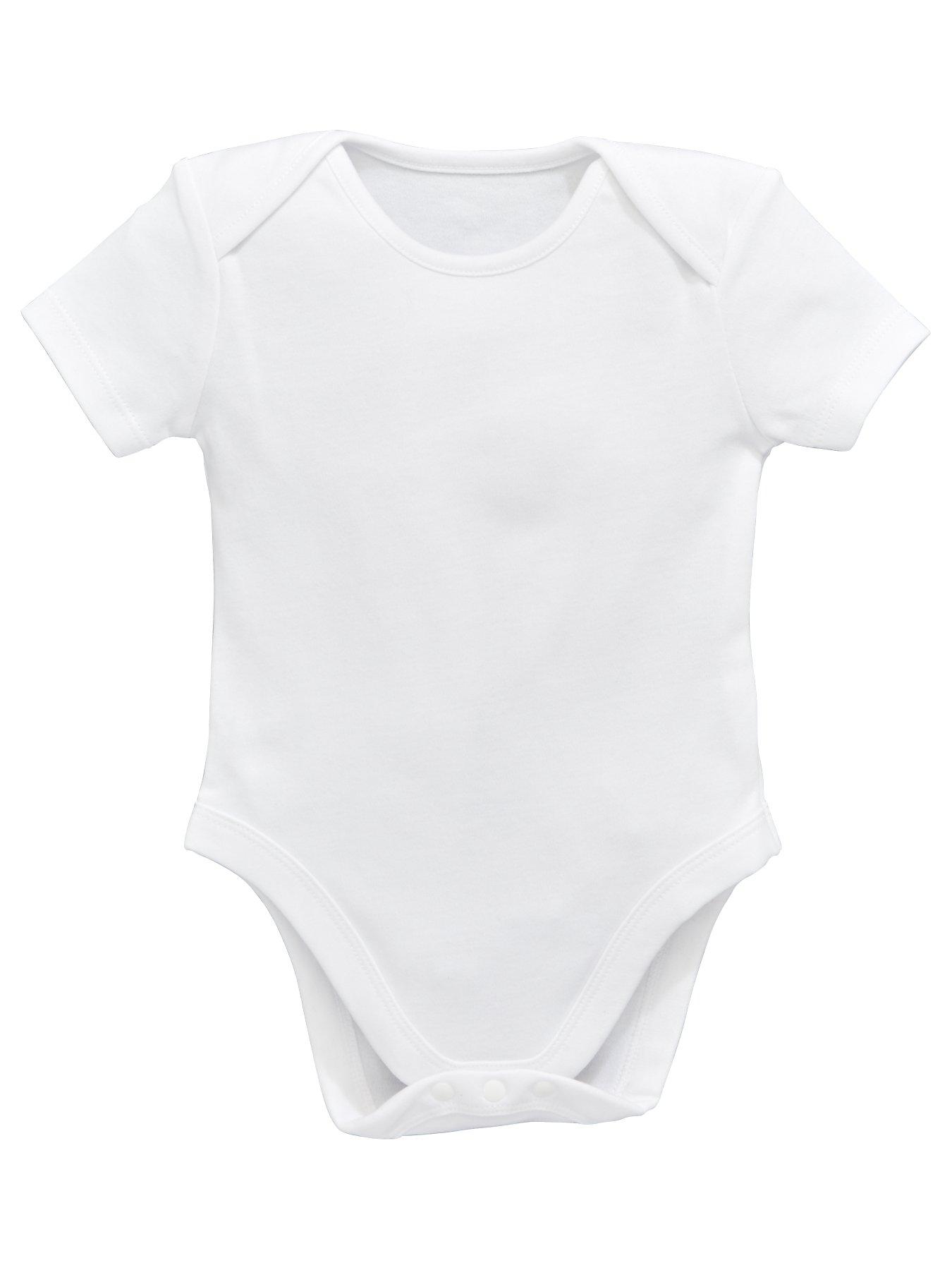 Image 2 of 4 of The Very Collection Baby Unisex 5 Pack Short Sleeve Bodysuits - White
