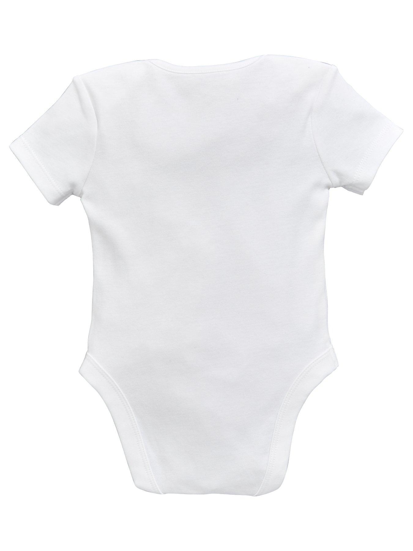 Image 3 of 4 of The Very Collection Baby Unisex 5 Pack Short Sleeve Bodysuits - White