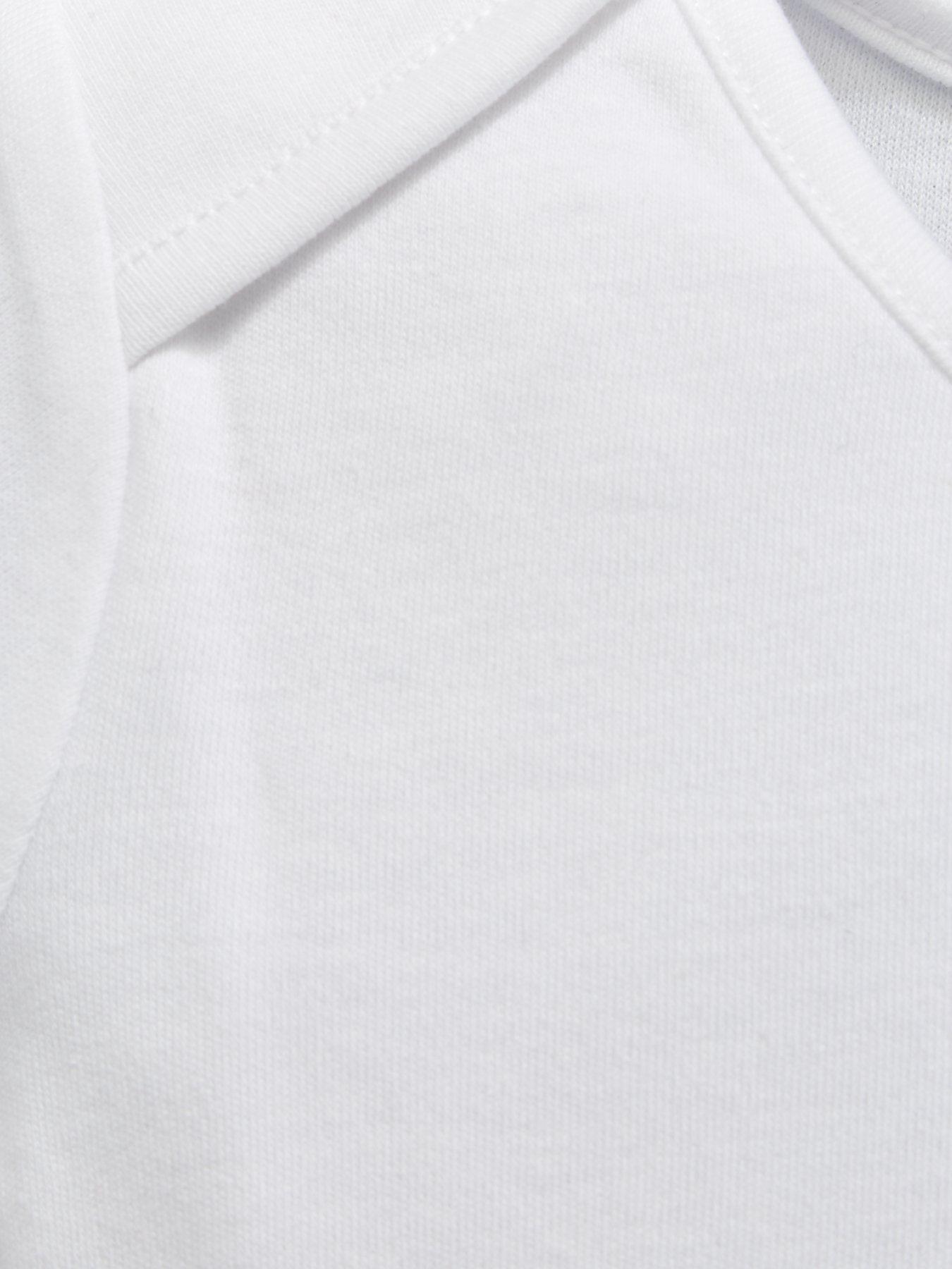 Image 4 of 4 of The Very Collection Baby Unisex 5 Pack Short Sleeve Bodysuits - White