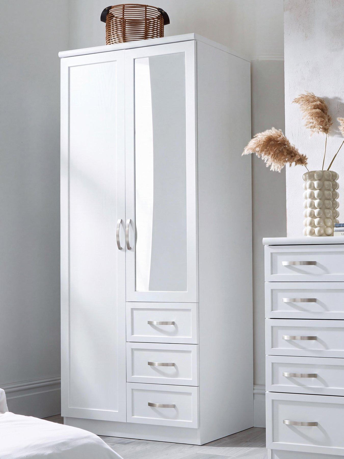 Very Home Camberley 2 Door, 3 Drawer Mirrored Wardrobe