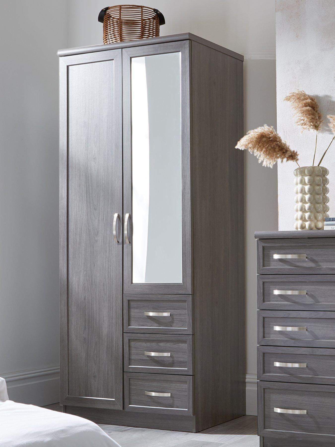 Very Home Camberley 2 Door, 3 Drawer Mirrored Wardrobe