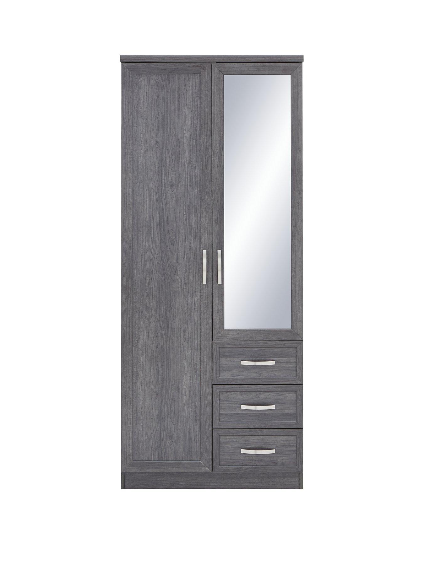 Image 2 of 7 of The Very Collection Camberley 2 Door, 3 Drawer Mirrored Wardrobe