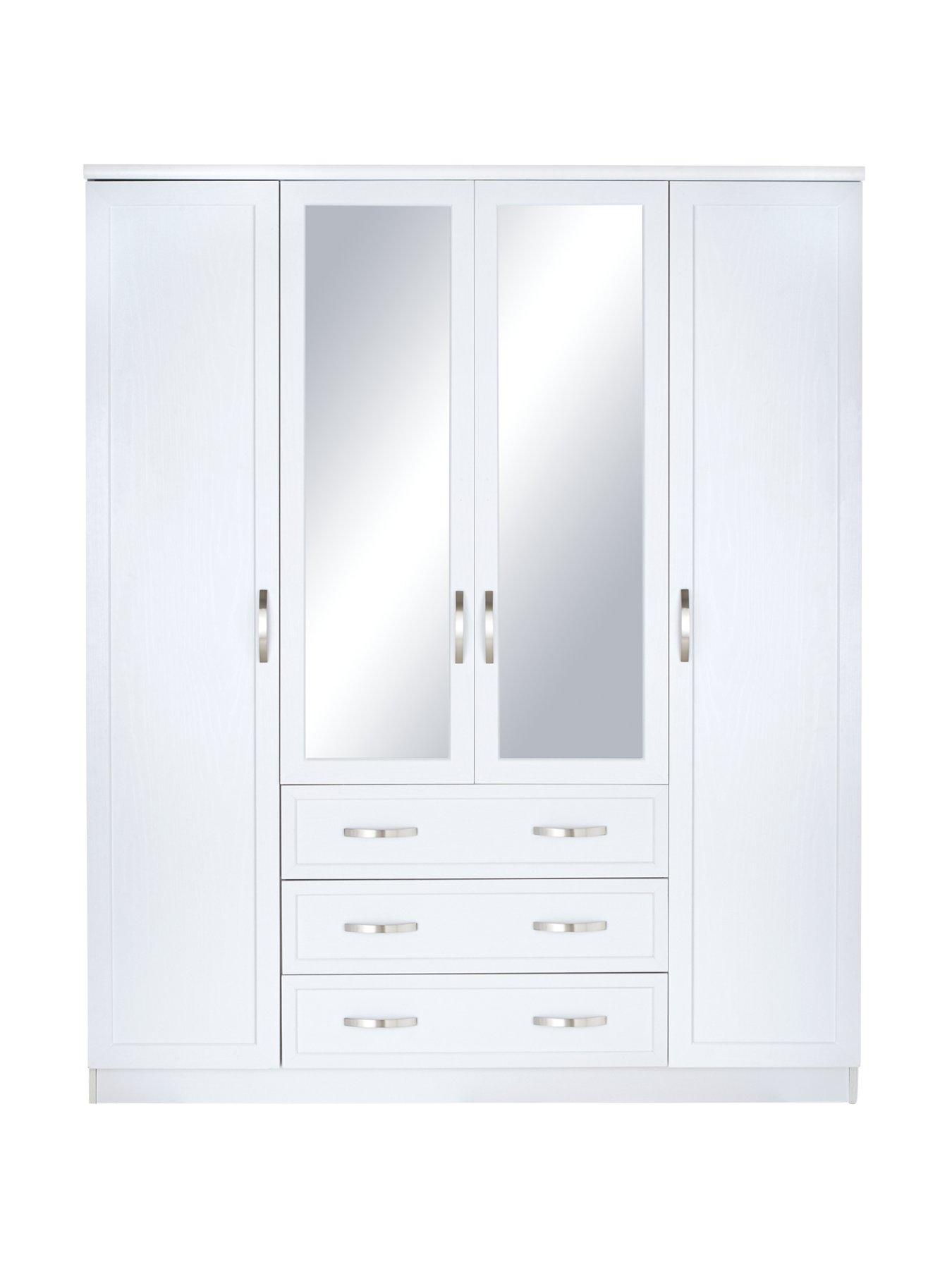 very-home-camberley-4-door-3-drawer-mirrored-wardrobe