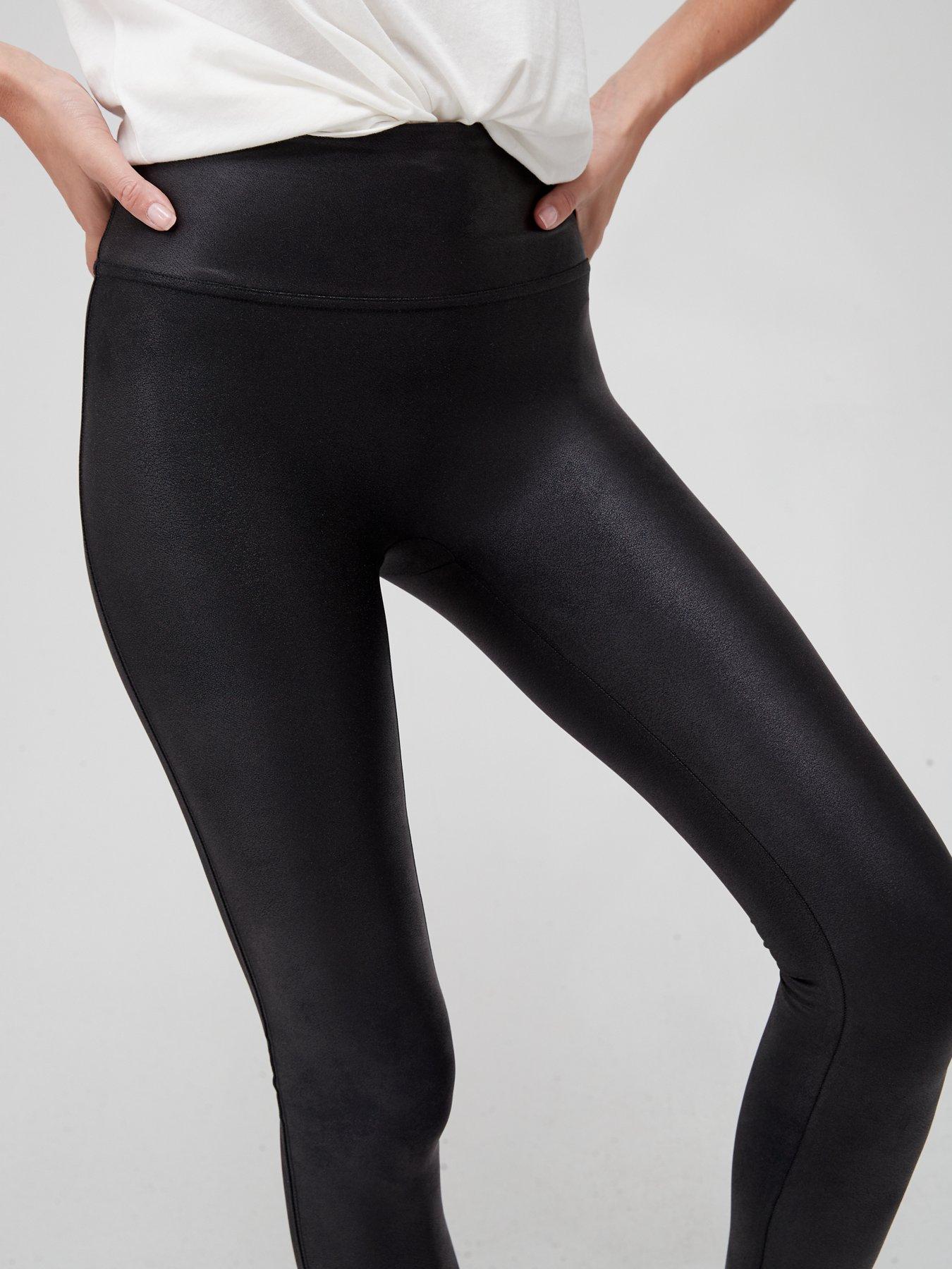 Image 4 of 4 of Spanx Spanx Faux Leather Medium Control Legging - Black