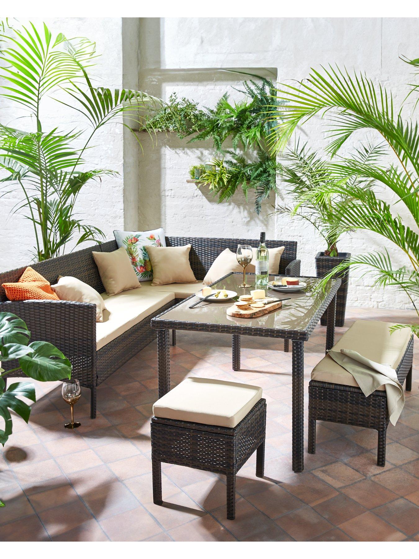 Image 1 of 5 of Very Home Monte Carlo Corner Dining Set (Seats Up To 8 People)