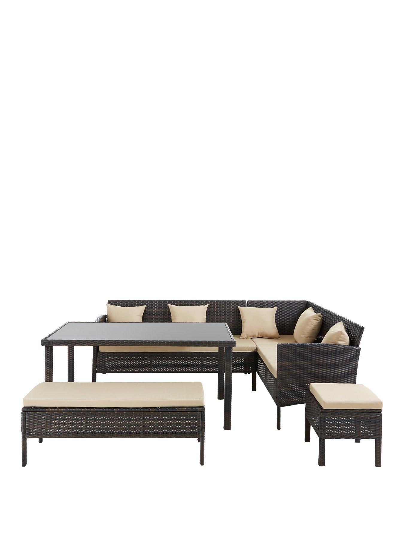 Image 2 of 5 of Very Home Monte Carlo Corner Dining Set (Seats Up To 8 People)