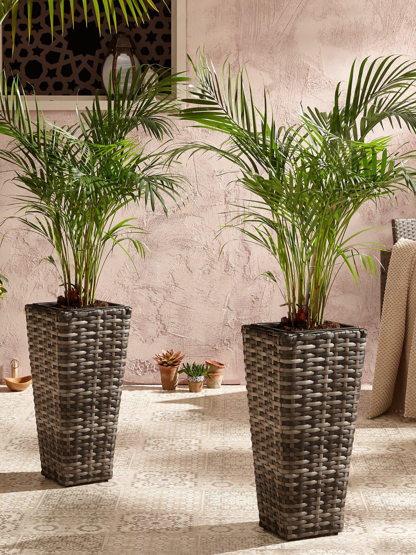 very-home-set-of-2-tall-rattan-effect-planters-grey