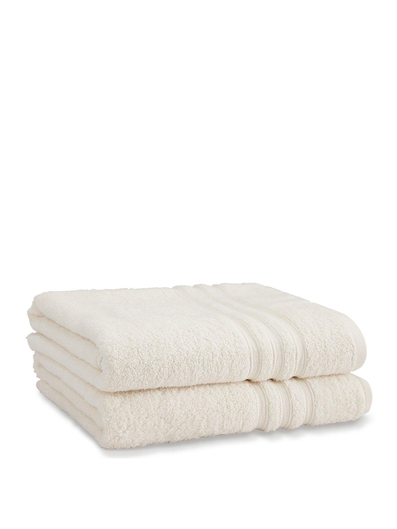 Catherine Lansfield Zero Twist Bath Sheet Pair