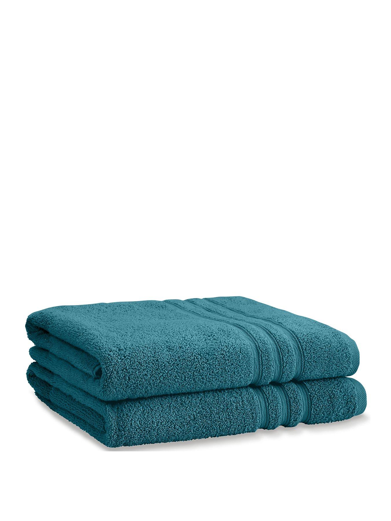 Catherine Lansfield Zero Twist Bath Sheet Pair
