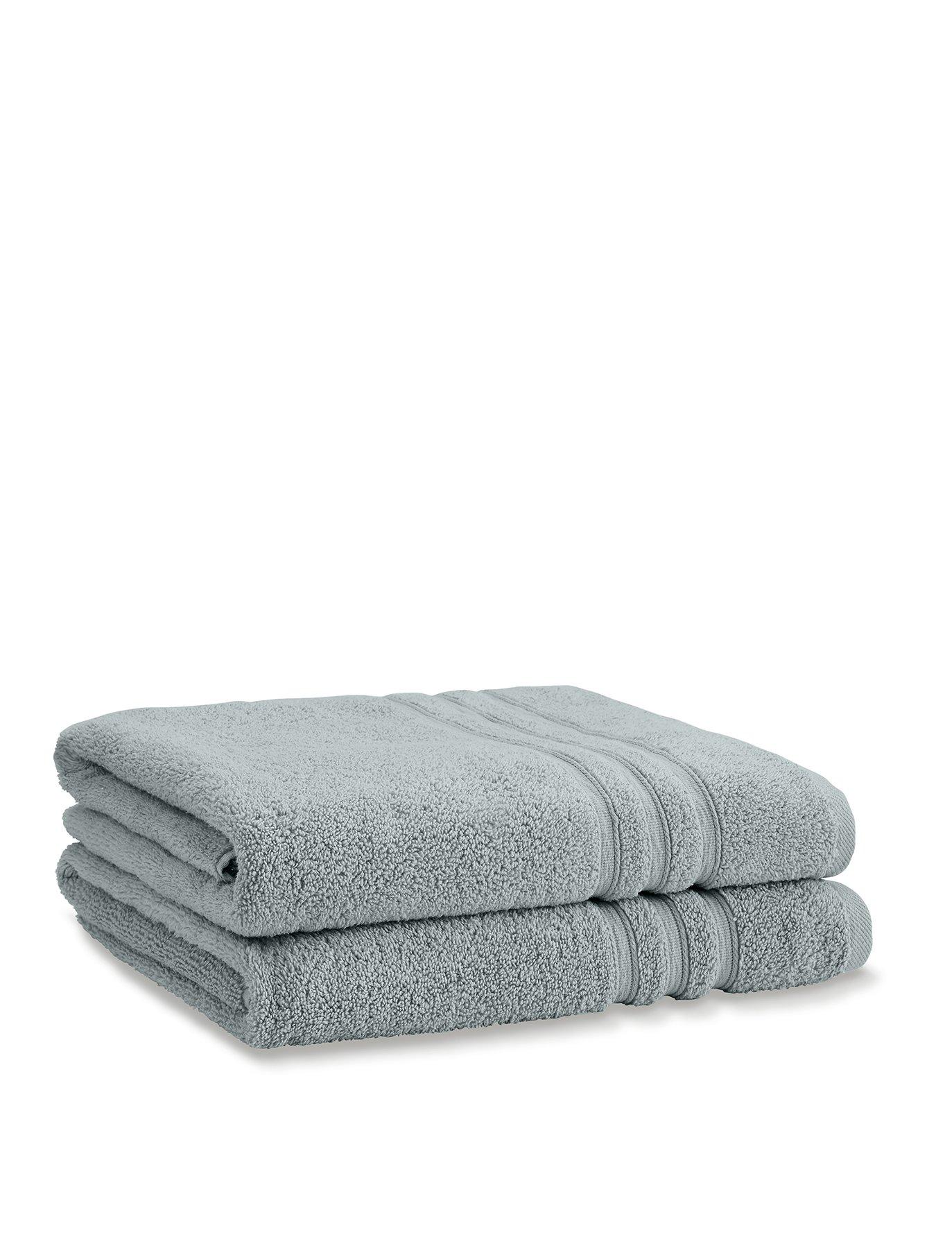 Catherine Lansfield Zero Twist Bath Sheet Pair