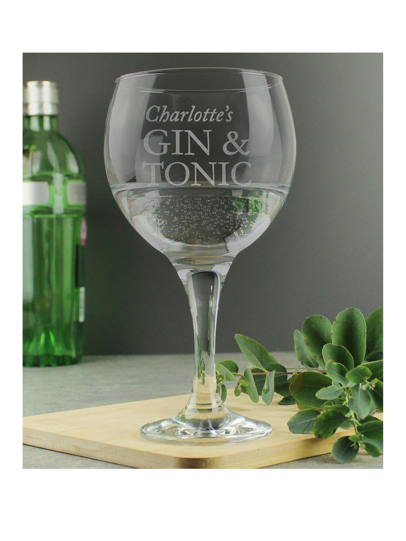 Image 1 of 3 of The Personalised Memento Company Personalised Large Gin Glass
