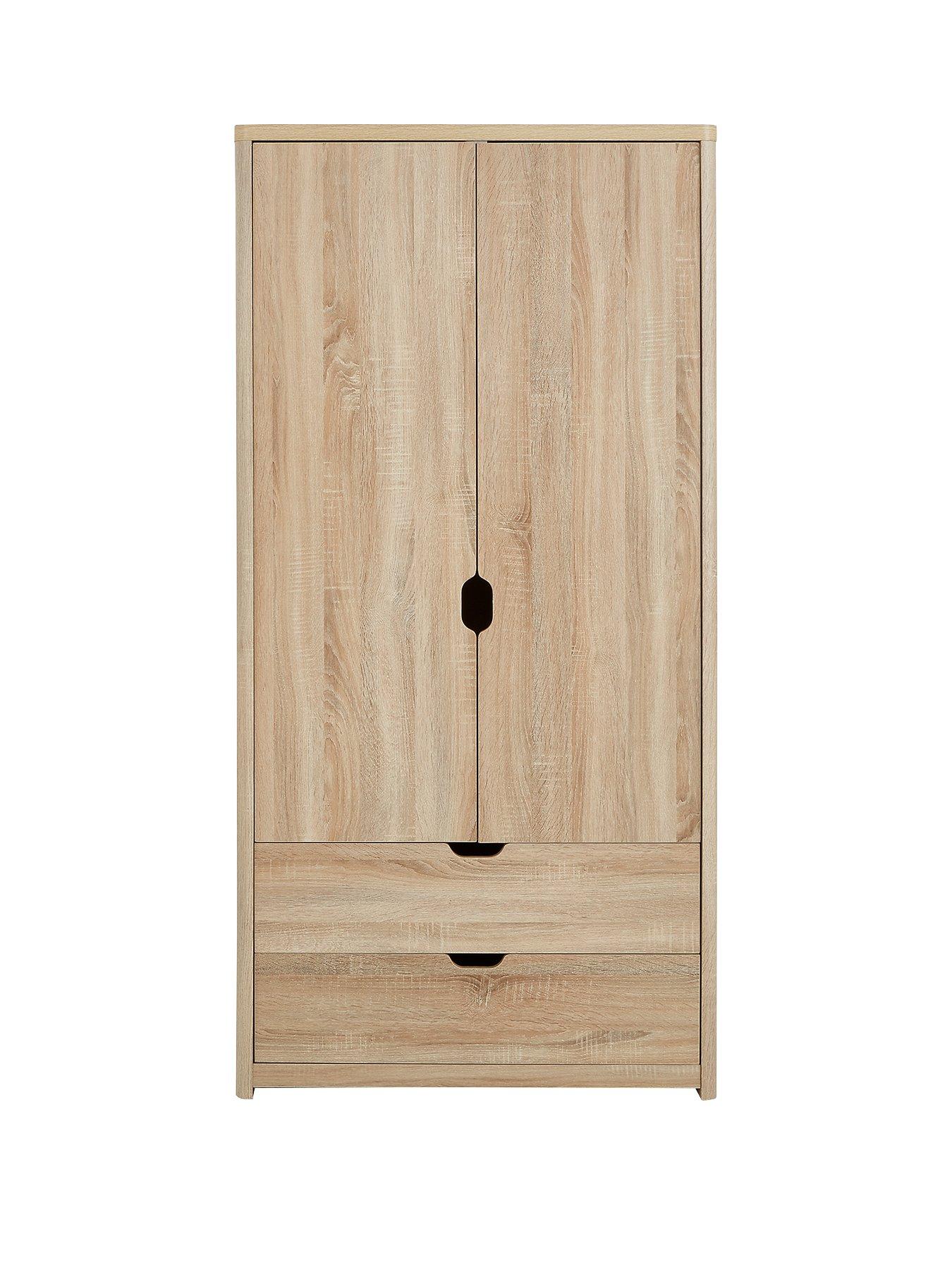 Image 2 of 6 of Very Home Aspen 2 Door, 2 Drawer Wardrobe - Oak