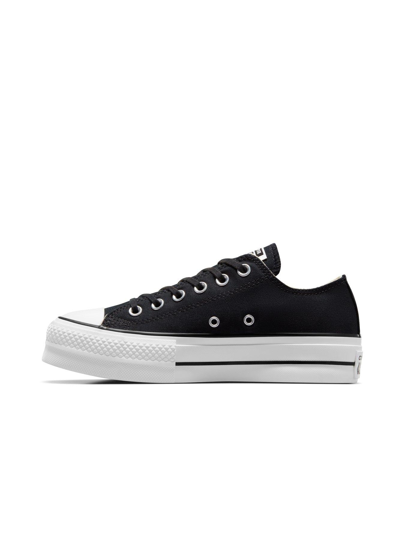 Image 6 of 7 of Converse Womens Lift Ox Trainers - Black/White