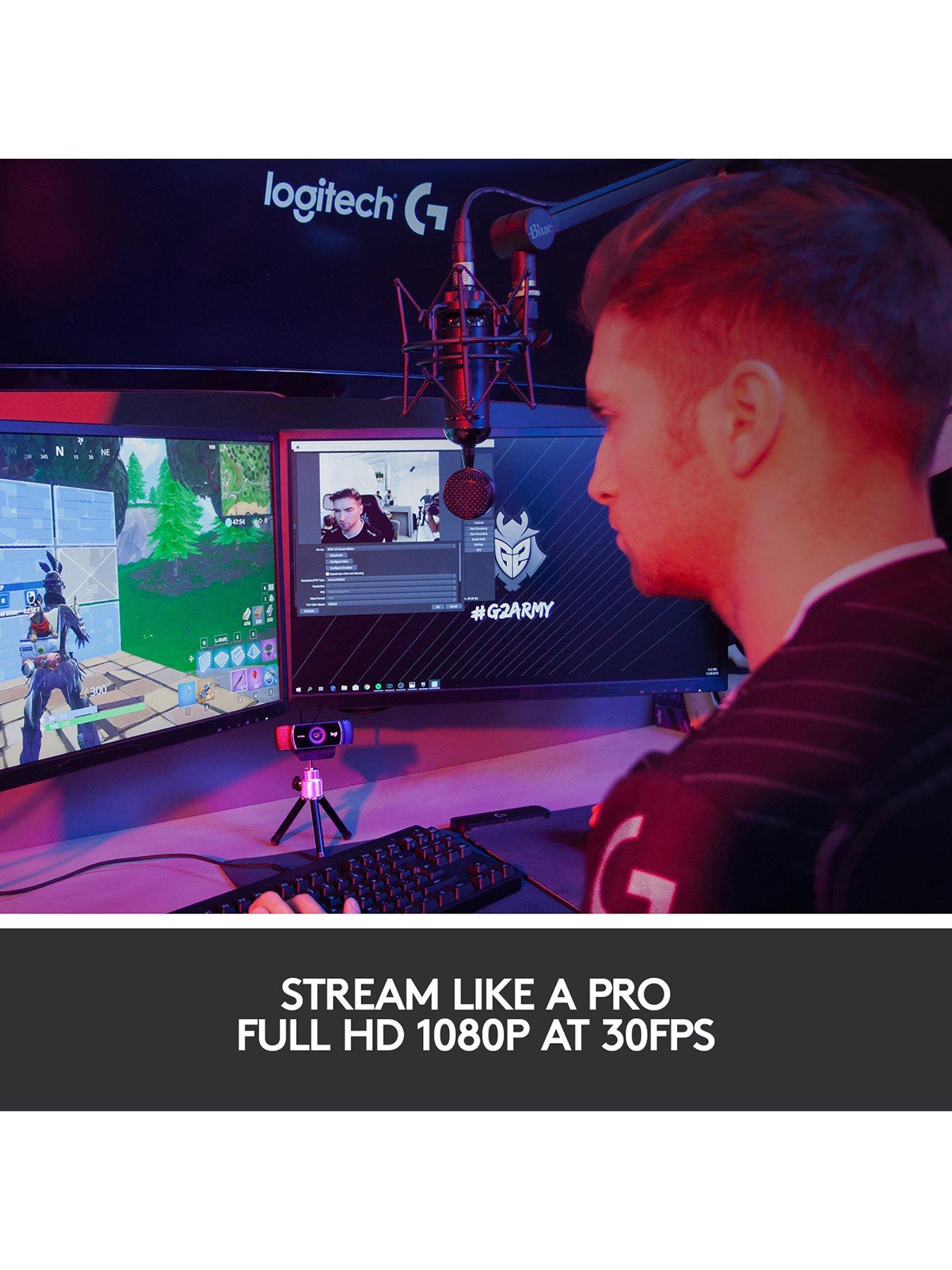 Image 2 of 7 of Logitech C922 Pro Stream Webcam with Microphone, Full HD 1080p at 30fps -&nbsp;Black