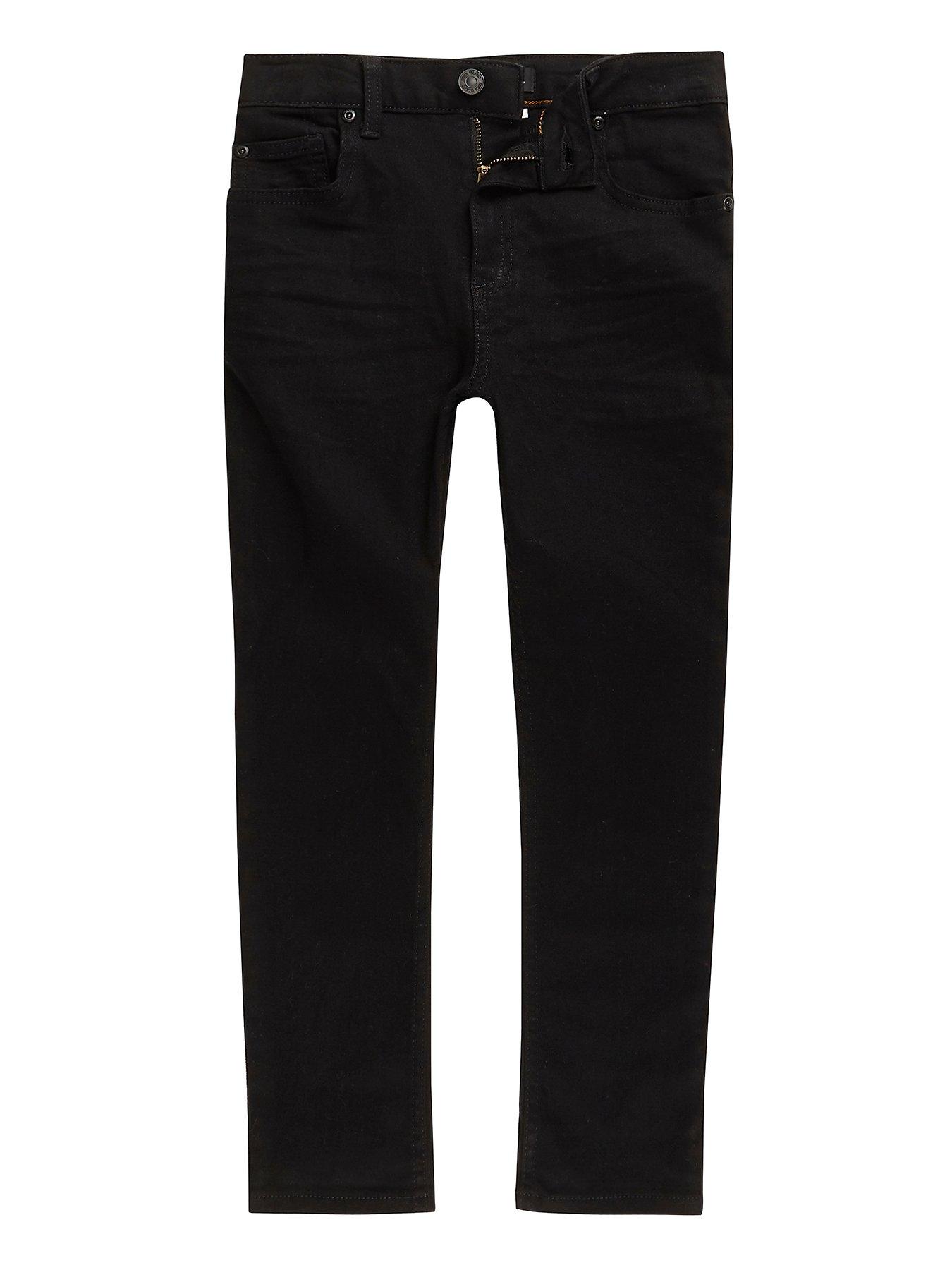 Image 1 of 3 of River Island Boys Skinny Jeans - Black