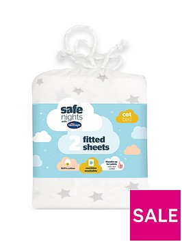 silentnight-safe-nights-2-x-fitted-sheets-cot-bed-star-print
