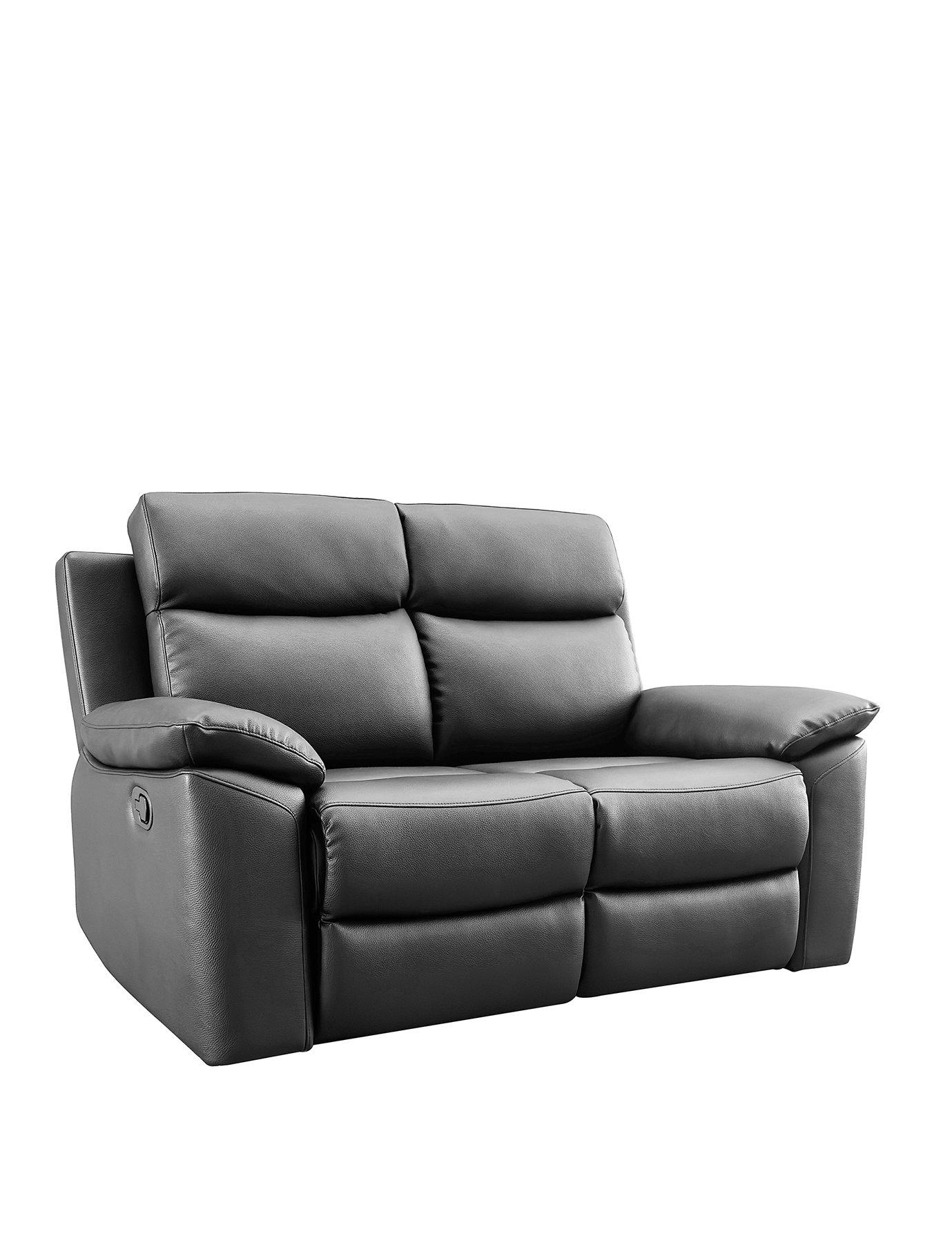 Image 3 of 6 of The Very Collection Edison 2&nbsp;Seater Luxury Faux Leather Manual Recliner Sofa
