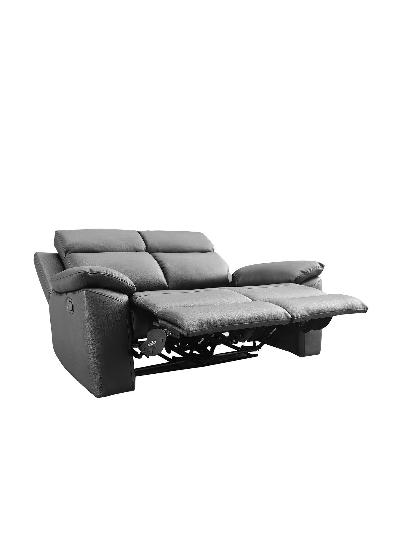 Image 4 of 6 of The Very Collection Edison 2&nbsp;Seater Luxury Faux Leather Manual Recliner Sofa