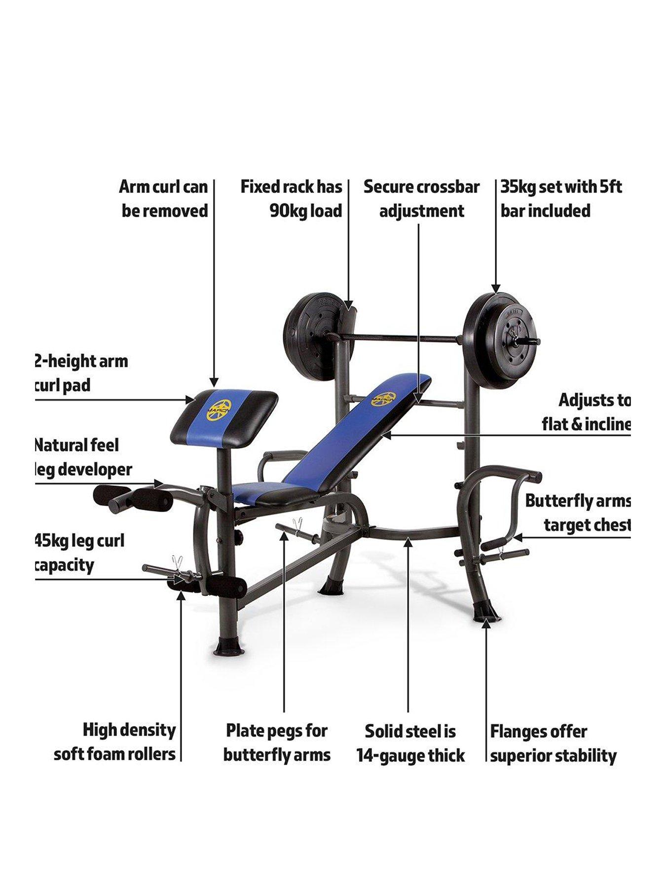 Image 2 of 5 of Marcy Starter Bench with 36kg&nbsp;Weight Set