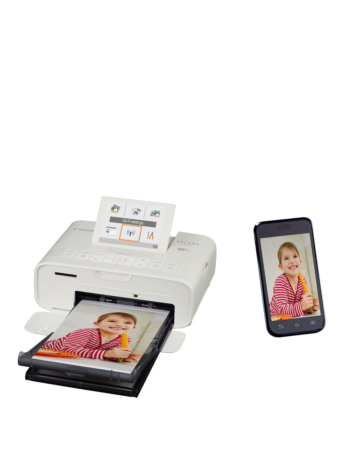 SELPHY CP1300 Compact WiFi Photo Printer White with ink and 108x paper