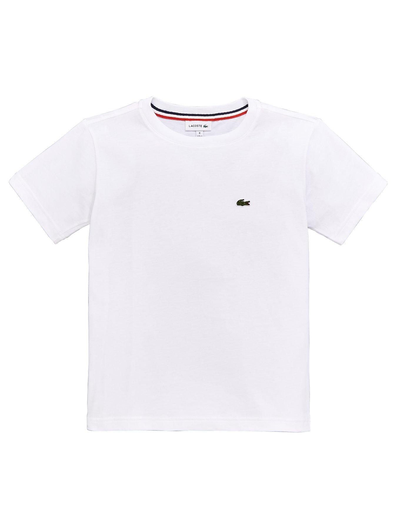 Image 1 of 3 of Lacoste Boys Classic Short Sleeve T-Shirt - White