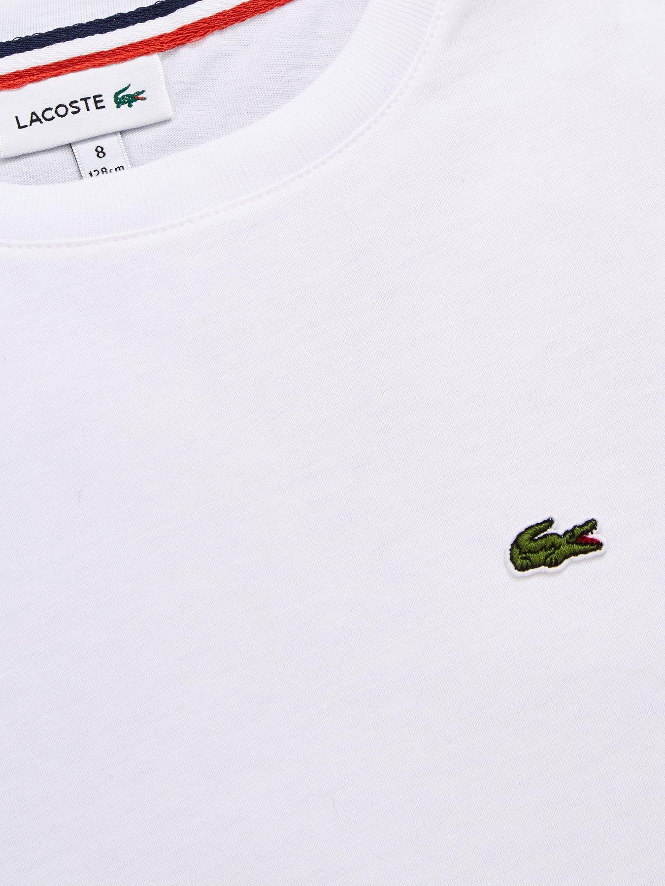 Image 3 of 3 of Lacoste Boys Classic Short Sleeve T-Shirt - White