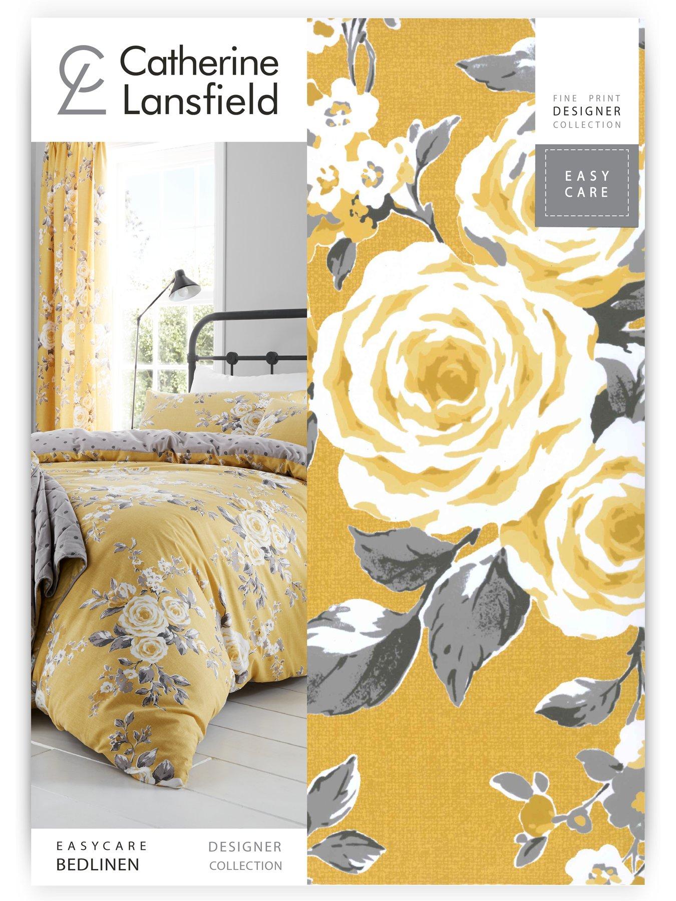Image 5 of 5 of Catherine Lansfield <p>Canterbury Floral Easy Care Duvet Cover Set - Ochre</p>