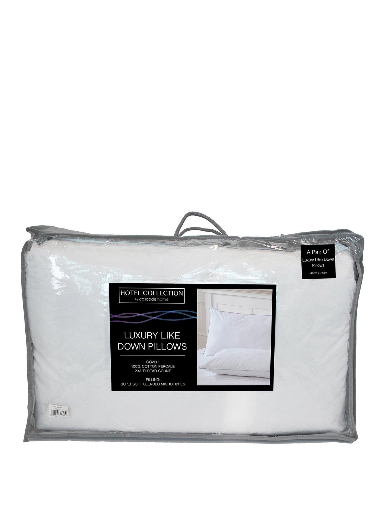 Luxury Like Down 100 Cotton Cover Pillows Pair