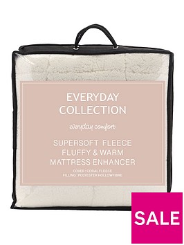 everyday-collection-super-soft-teddy-fleece-deep-5cm-mattress-topper