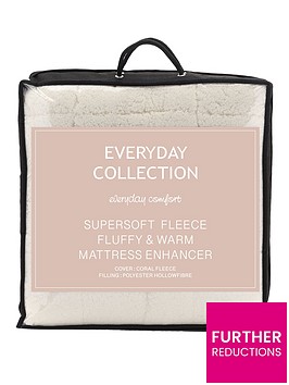 everyday-collection-super-soft-teddy-fleece-deep-5cm-mattress-topper
