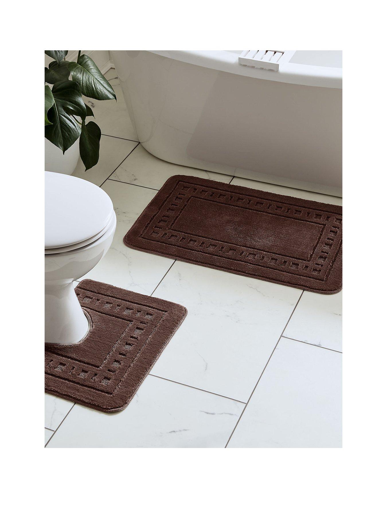 Catherine Lansfield Armoni Bath and Pedestal Mat Set
