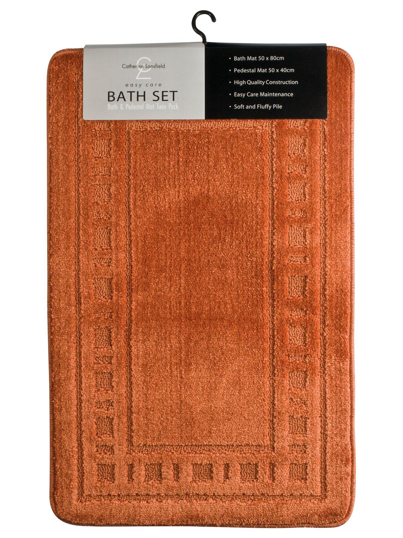 Image 1 of 2 of Catherine Lansfield Armoni Bath and Pedestal Mat Set