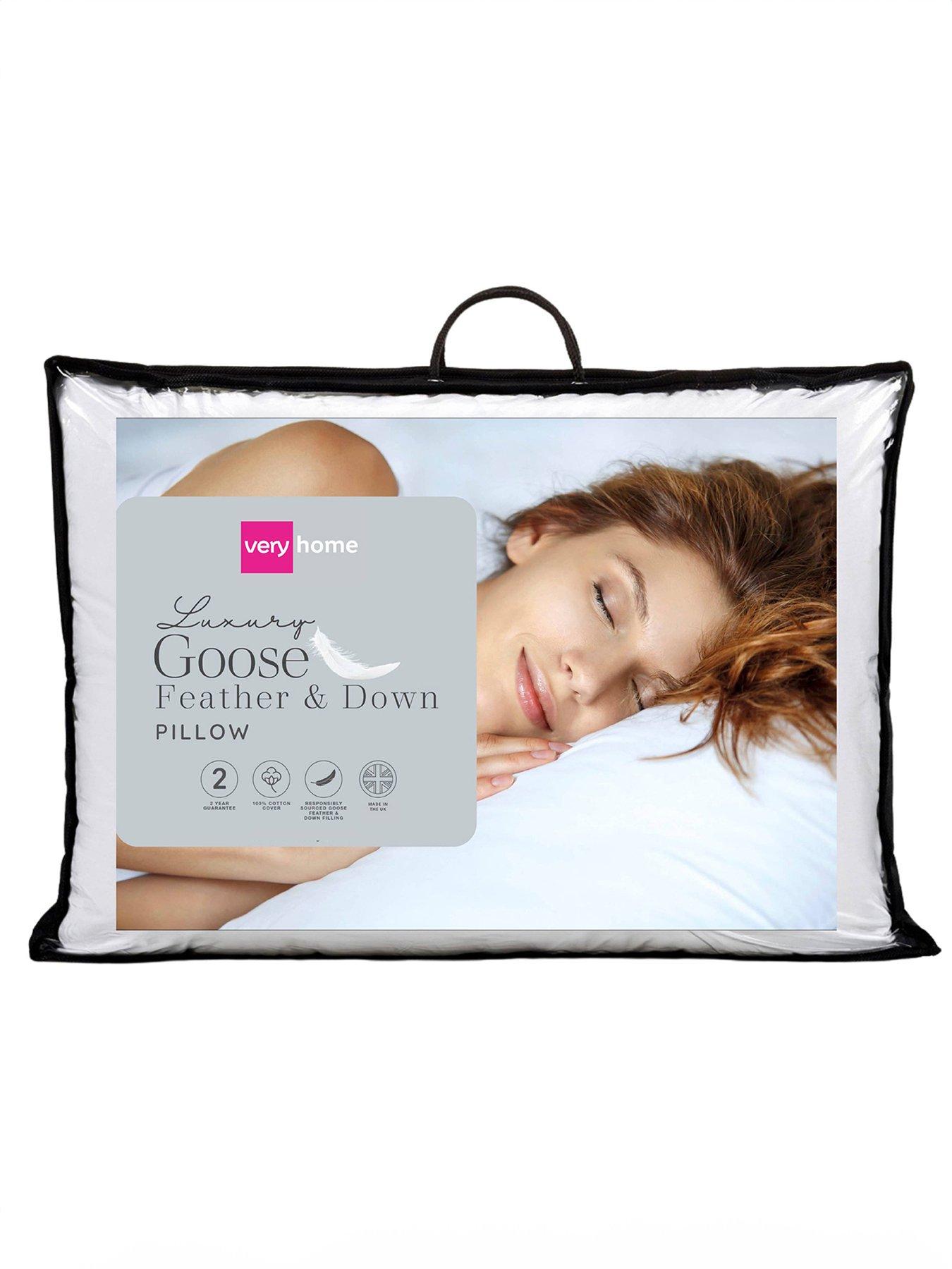 Image 1 of 4 of Very Home Luxury Anti-Allergy Goose Feather and&nbsp;Down Pillows (Pair)