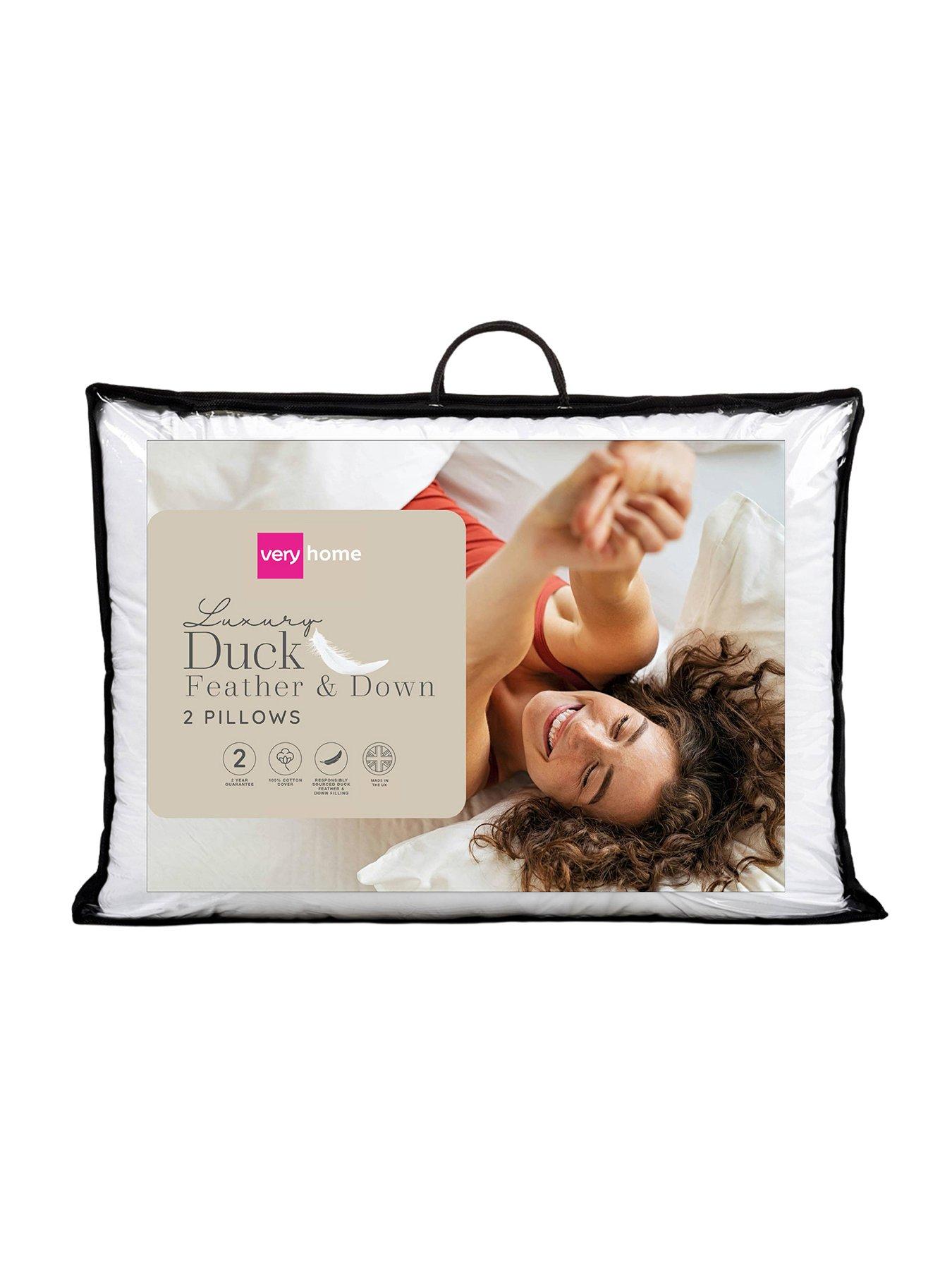 Image 1 of 5 of The Very Collection Pair of Anti-Allergy Duck Feather and Down Pillows
