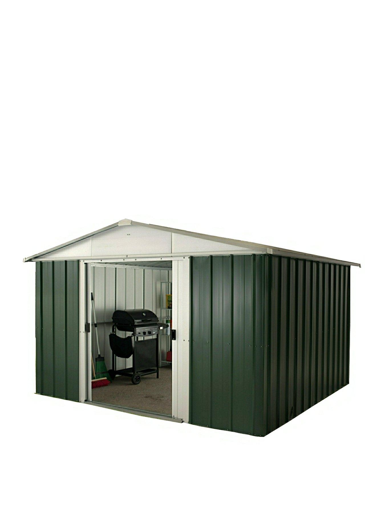 yardmaster-10-x-10-ft-apex-metal-roof-shed-with-floor-framefront