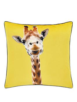 catherine-lansfield-giraffe-cushion-yellow