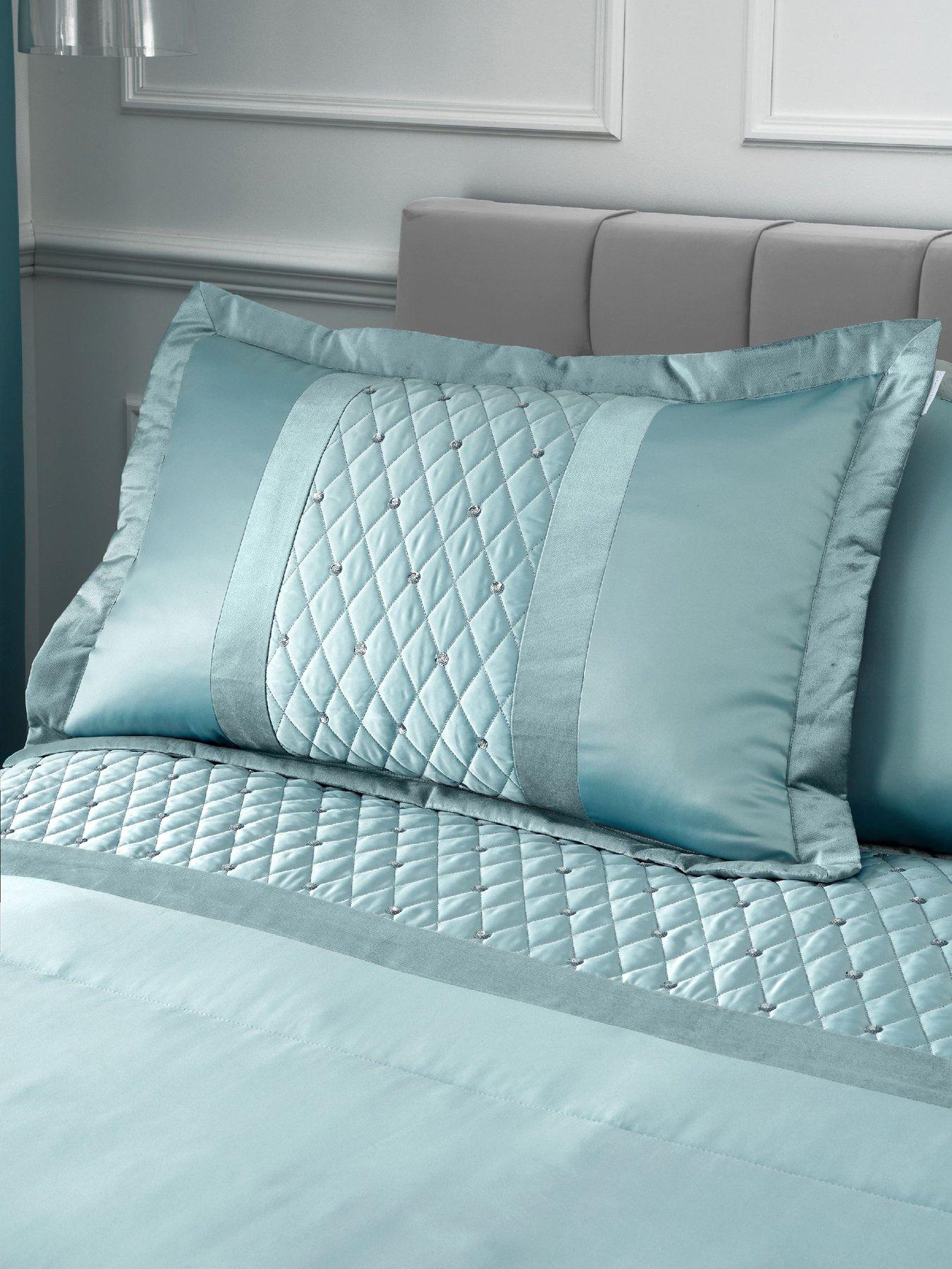 undefined Pair of Sequin Cluster Pillow Shams - Duck Egg