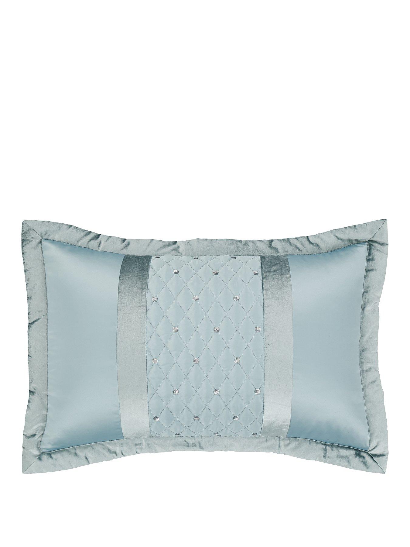 Image 2 of 2 of Catherine Lansfield Pair of Sequin Cluster Pillow Shams - Duck Egg