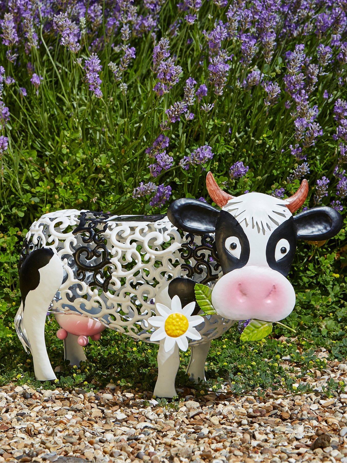 Image 1 of 6 of Smart Solar Solar Silhouette Daisy Cow Garden Ornament